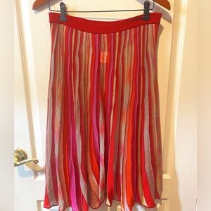 Missoni Striped Midi Skirt with Attached Slip.  Made in Italy
